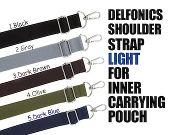 Delfonics shoulder strap light for inner carrying pouch, 1.0 inch/25mm width, adjustable length