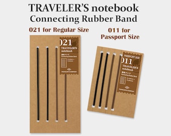 Traveler's Notebook Connecting Rubber Band 021 Regular Size/ 011 Passport Size, Midori Traveler's Company Japan