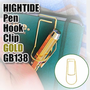 HIGHTIDE Gold Pen Hook Clip, Planner Journal Accessory　
