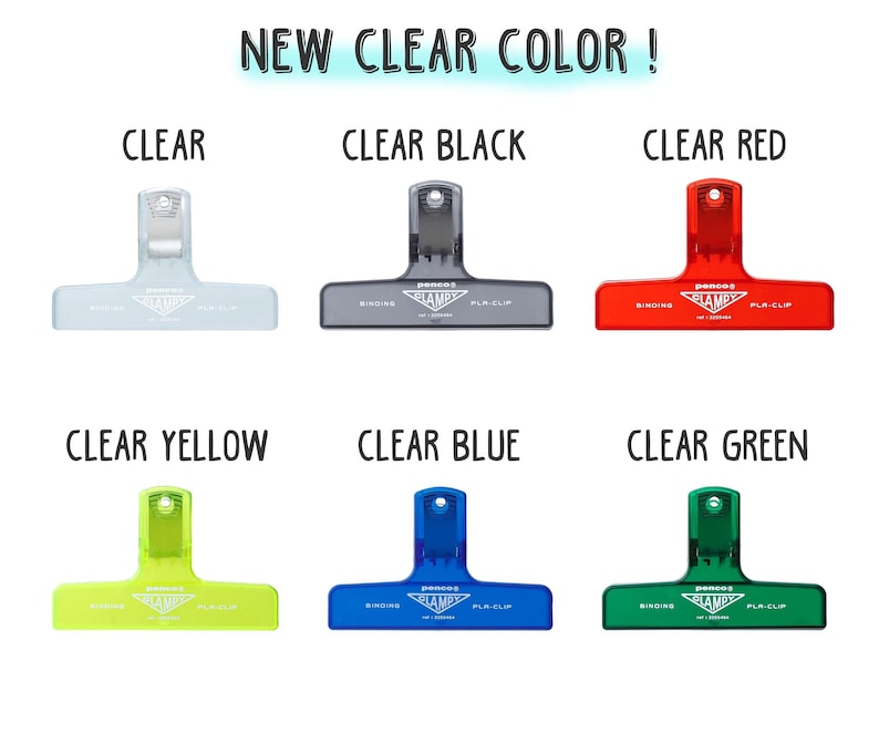 HIGHTIDE Penco Clampy Plastic Clip, Binding Paper Clip, Japanese Stationery, holds papers or craft projects, close a snack bag imagen 9