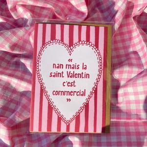 Double Valentine's Day greeting card with personalized envelope - handmade, love illustration, Valentine's Day gift idea