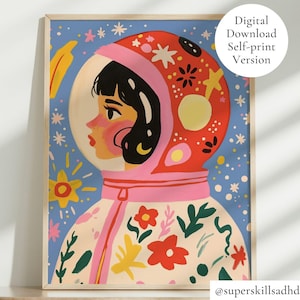 Astronaut, galaxy poster, ADH poster