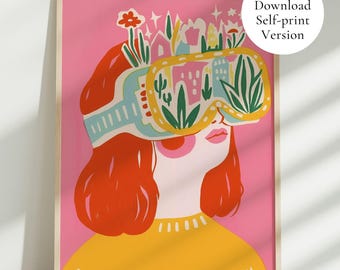 Digital Download, Multiverse, ADHD, Artistic Decor, Wall Art, Home Aesthetic, Gift for Art Lovers, Feminine Artwork