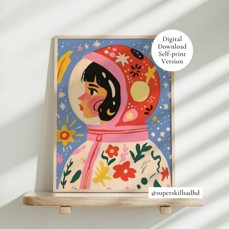 Astronaut, galaxy poster, ADH poster