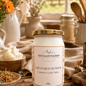 PUREST RENDER: Cosmetic Grade Tallow (590g). DIY skincare & soap making
