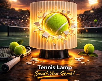 3D-utskriven nattlampa för tennisboll – Sportskrivbordslampa