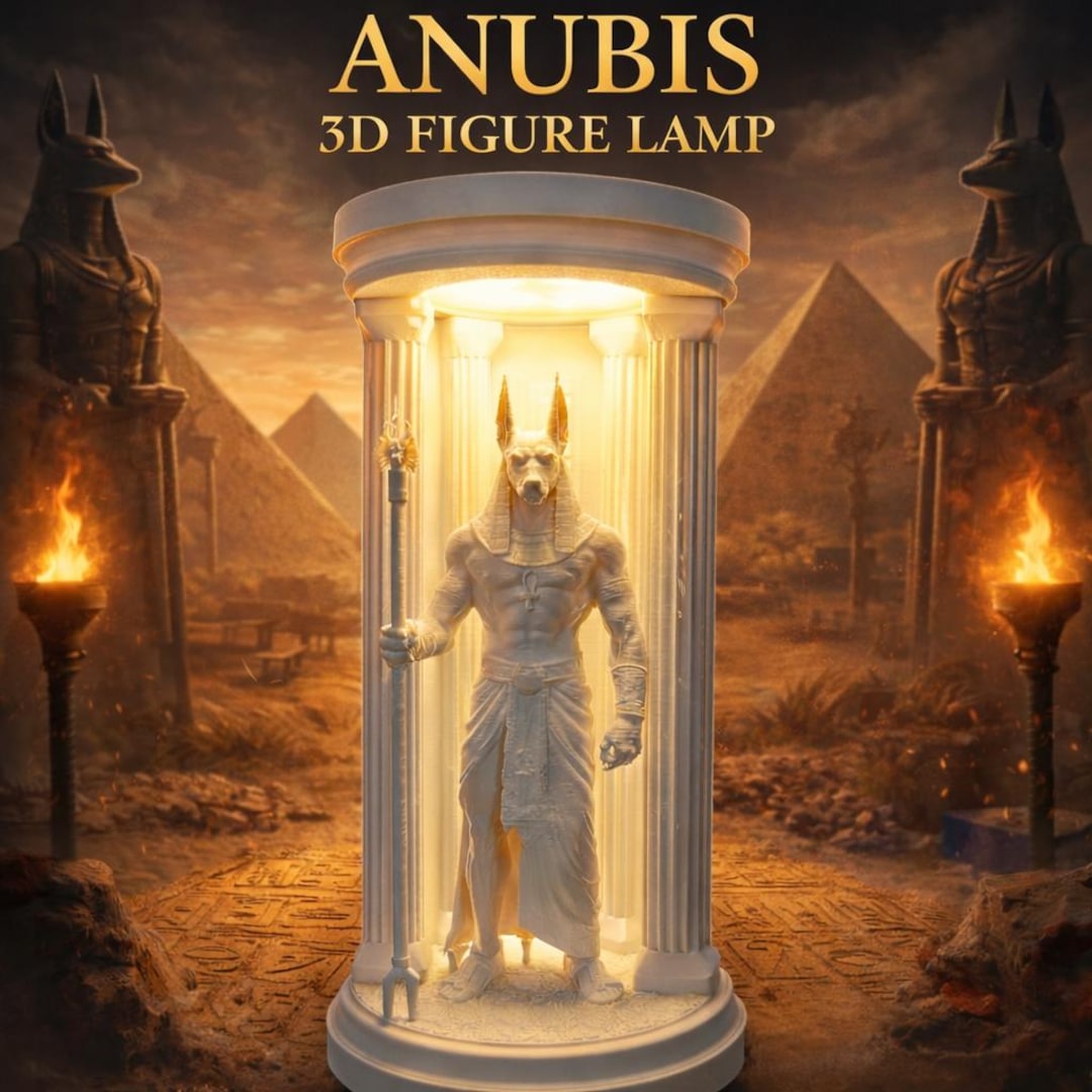 Anubis 3D Figure Lamp: Egyptian God Mythology Night Light, Ambient USB ...