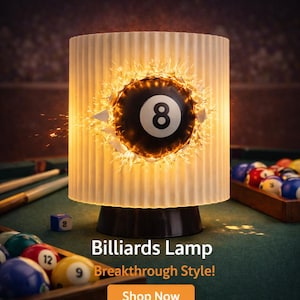Lampa stołowa 8 Ball – nowość w dekoracji sali bilardowej
