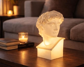 David Bystlampa – Skulpturell bordslampa, modern konstnattlampa, lyxig heminredning