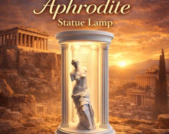 Afrodite-statylampa – Nattlampa med grekisk gudinna, bordslampa med klassisk skulptur, mytologisk inredning, estetisk hembelysning, unik present