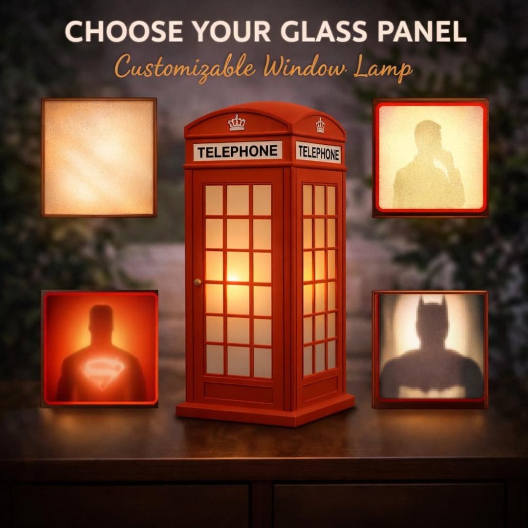 Retro Red Telephone Booth Night Light – Unique LED Desk Lamp - Etsy