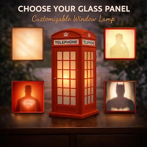Retro Red Telephone Booth Night Light – Unique LED Desk Lamp