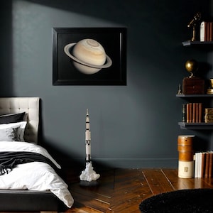 Night Light - Apollo 11 Decor Lamp: 60 cm tall, made from PLA. Unique gift for space exploration fans.