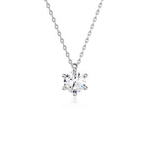 Solitaire Diamond Necklace, Dainty Diamond Necklace, Floating Diamond, Necklace for Mom, Solitaire Diamond Necklace, Bride Diamond Necklace