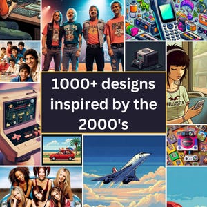 1000+ Y2K Nostalgia Image Bundle / Icone della cultura pop degli anni 2000 / Design per magliette / Download digitale / PNG e / Gruppi pop, film, TV, sfondi