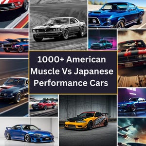 American Muscle vs Japanese Performance: 1000+ Car Images for Printing, Wallpaper & Design