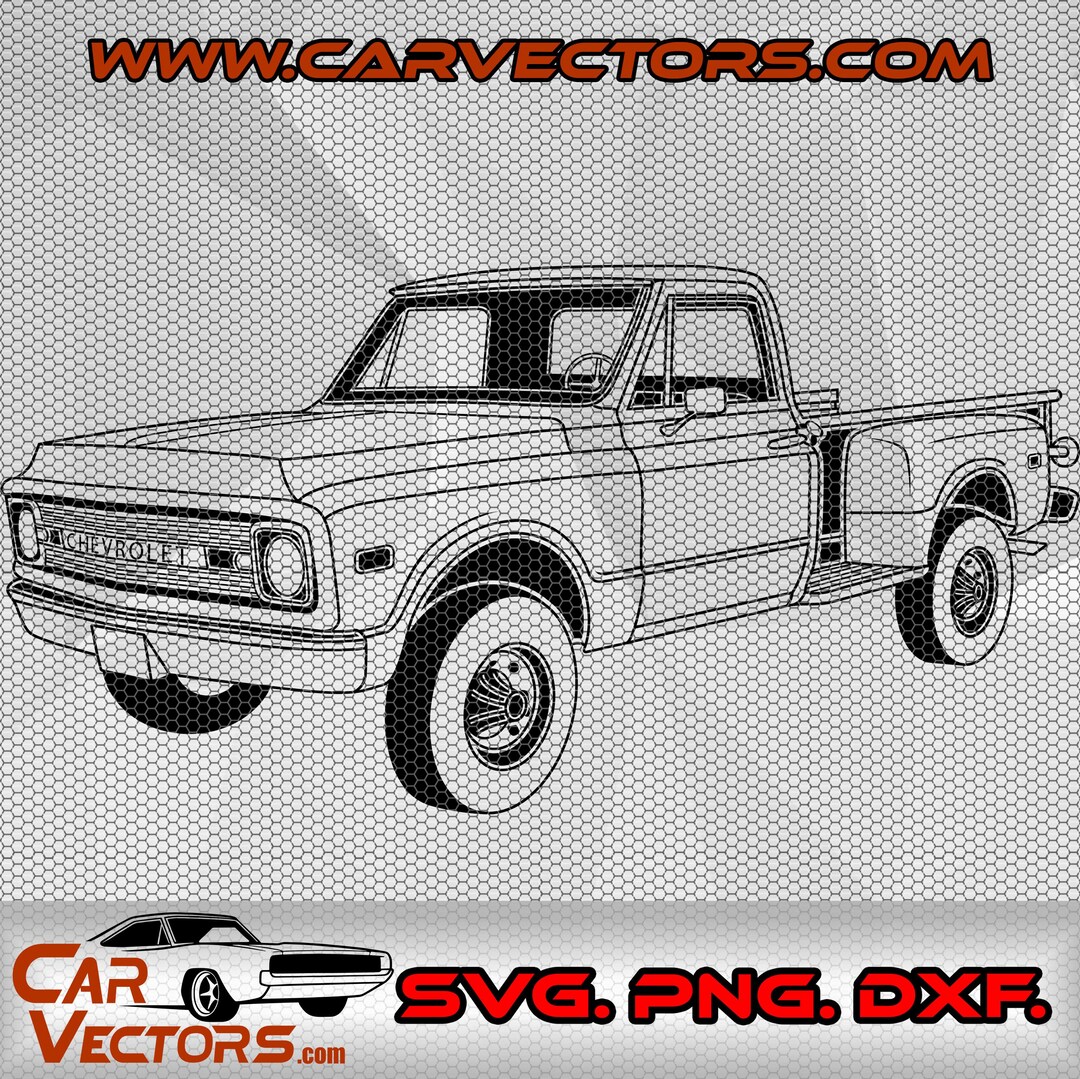 1957 Chevy C10 K10 Pick up Truck SVG, Cut File, Vector,illustration ...