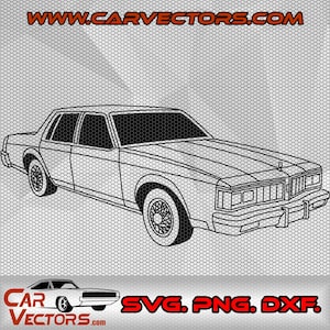 Oldsmobile Delta 88 SVG, PNG, Vector art Illustration Drawing, Oldsmobile 88 vector