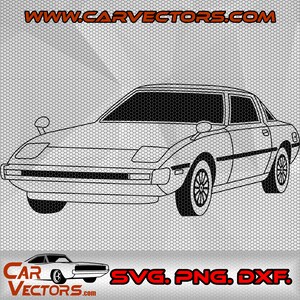 1980 Mazda RX-7 Savanna Svg, JDM Mazda Rx7 Wankel Cricut, RX7 ...