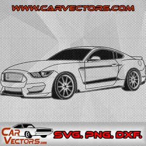 Gt350 Vector Shelby Mustang GT-350 2017 SVG, Ford Mustang 2017 Gt 350 American ...