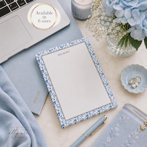 Personalisierte 10 x 15 cm Post-it® Haftnotizen | Individuelle Notizen | Personalisierter Notizblock | Schreibtischaccessoires mit Blumenmuster | Geschenk für Lehrer | Geschenk für Kollegen