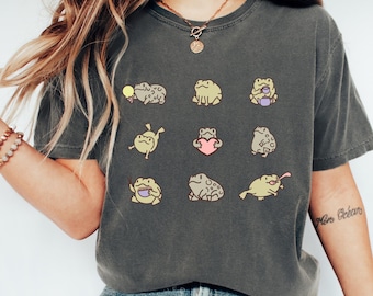 Retro Kawaii Frog Comfort Colors T-Shirt