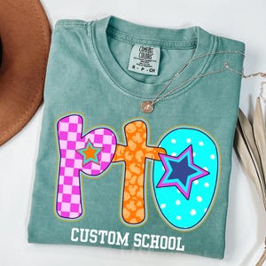 PTO Comfort Colors Shirt Custom Parent Teacher Organization Tshirts PTO Board PTO Squad Gifts Parent Teacher Association Funny Bright Purple