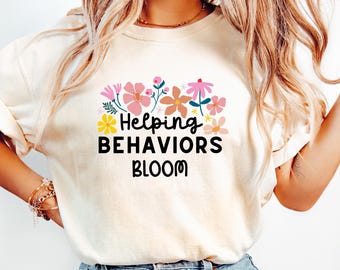 BCBA Shirt: Floral Behavioral Analyst Tee, ABA Therapist Gift