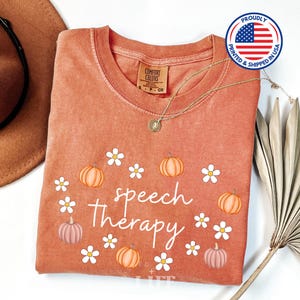 Comfort Colors® Speech Therapy Shirt Halloween Speech Therapist Shirt Gift For Therapist Teacher Ghost Shirt Asl Teacher Shirt Slpa Shirts