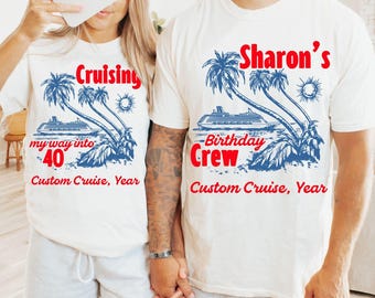 Camisetas personalizadas para cruceros de cumpleaños: Camisetas a juego para viajes familiares