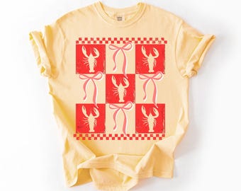 Crawfish Shirt Crawfish Gifts Louisiana Shirt Crawfish Season Tshirt  Womens Crawfish Boil Shirt Funny Crawfish Shirts Funny Coquette Bow