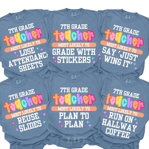 Comfort Colors 7th Grade Teacher Team Shirt Back To School Shirt Seventh Grade Teacher Gift 7th Grade Teacher Crew Shirt Teacher Squad Tee