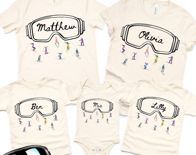 Personalized Family Ski Trip Shirts: Custom Vacation Tees