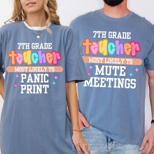 Comfort Colors 7th Grade Teacher Team Shirt Back To School Shirt Seventh Grade Teacher Gift 7th Grade Teacher Crew Shirt Teacher Squad Tee
