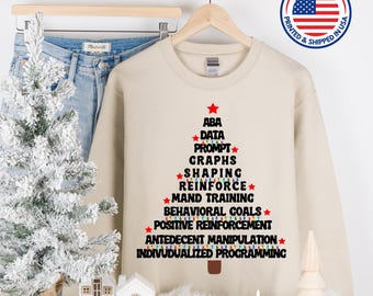 Bcba Sweatshirt Christmas Aba Sweatshirt Bcba Sweater Behavior Analyst Crewneck Aba Therapist Gift Behavior Analyst Gift Bcba Sweat Shirt