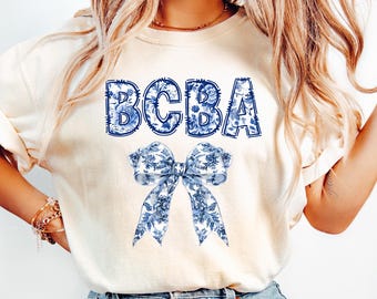BCBA Comfort Colors T-Shirt: Coquette Bow, Behavior Analyst Gift