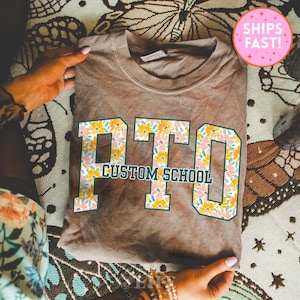 PTO Crew Shirt Custom Parent Teacher Organization Tshirts PTO Board PTO Squad Gift Parent Teacher Association Funny Bright Purple School Tee