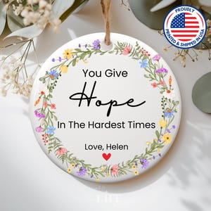 Therapist Gift Gratitude Gift Caregiver Thank You Ornament For Special Person Grateful Gift For Friend Thank You Gift Special Needs Ceramic