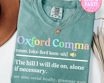 Comfort Colors Teacher Shirt English Teacher Shirt Funny English Teacher Gift  Grammar T-shirts English Teacher Pun Shirts Back To School