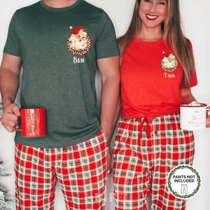 Personalized Christmas Shirt Family Matching Shirts Custom Christmas Santa Shirt Holiday Outfit Xmas Shirt Christmas Tshirt Couples Tshirt