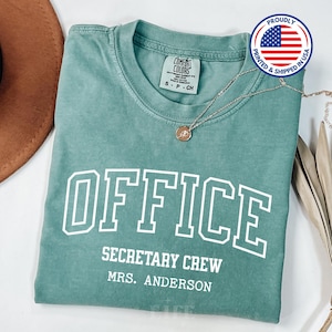 Comfort Colors® Office Shirts Custom Office Crew Shirts Administrative Assistant Tee School Secretary T-shirt Front Office Shirt School Tee