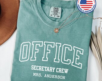 Comfort Colors Office Crew Shirt - Personalized Secretary T-shirt