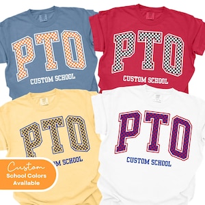 PTO Shirt Comfort Colors Funny  Custom Parent Teacher Organization Tshirts PTO Board PTO Squad Gifts Parent Teacher Association Bright