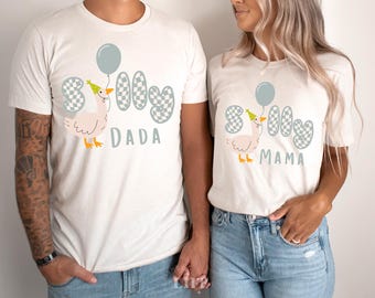 One Silly Goose Shirt Custom Birthday Goose T Shirt Silly Goose Tshirt Baby 1st Birthday Goose Mom Dad Goose Birthday Goose Theme Checkered