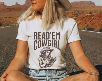 Bookish Cowgirl Shirt: Western Romance Reader Tee
