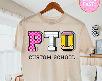 PTO Crew Shirt Custom Parent Teacher Organization Tshirts PTO Board PTO Squad Gift Parent Teacher Association Funny Bright Purple School Tee