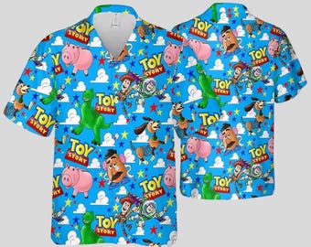 Disney Toy Story Hawaiian Shirt, Magical Castle Hawaiian Gift, Woody Buzz Lightyear Button Up Shirt, Best Hawaii For Toy Story Lovers
