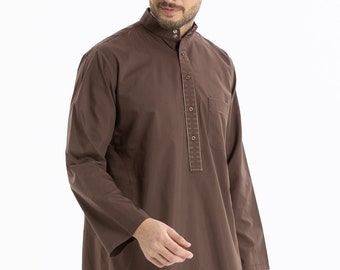 Muslim Moroccan Man Thobe, Premium Muslim Djellaba, Embroidered Jubbah Cloth, High Quality Thobe, Islamic Kandora Kaftan, Ramadan Eid Gift
