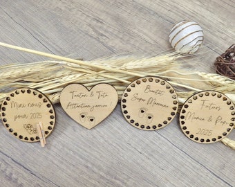 Personalized pregnancy announcement magnet - Mini us - Future grandma and grandpa - Uncle and Tata - Super Godmother / Godfather - Birth gift