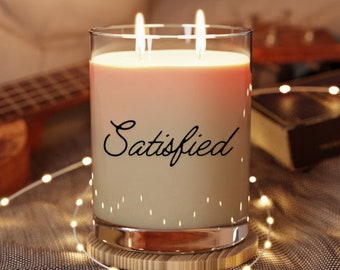 Satisfied Scented Candle - Full Glass, 11oz